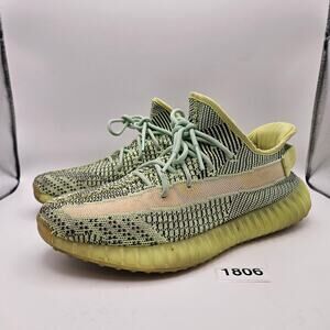 ADIDAS YEEZY MEN'S 11 BOOST 350 V2 YEZREEL NON-REFLECTIVE NEON GREEN FW5191